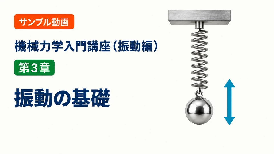 第3章「振動の基礎（1自由度系）」のサンプル動画
